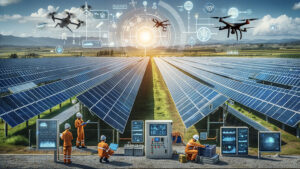 Drones in solar farm maintenance